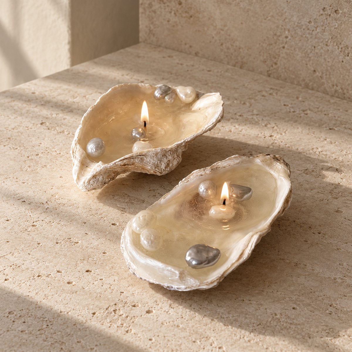 Water Oyster Candle Set