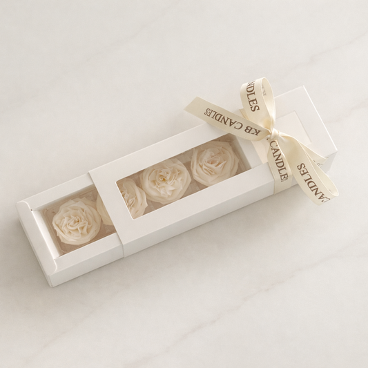 Beeswax Petite Rose Candles – Gift Box