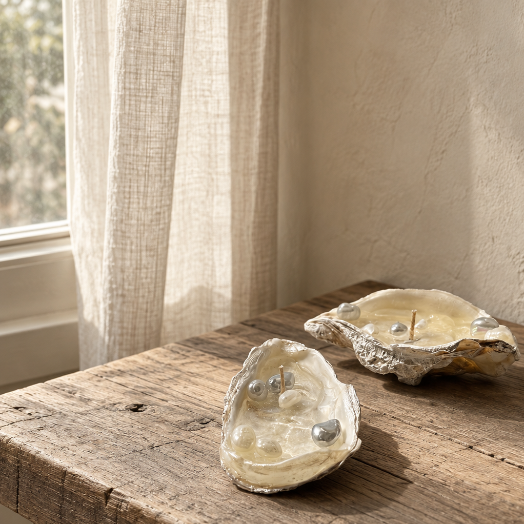 Water Oyster Candle Set