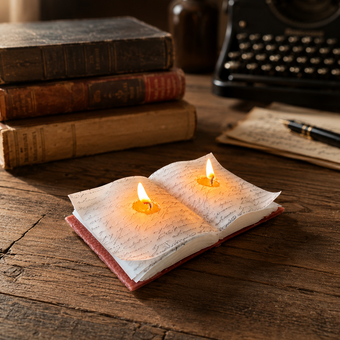 Sculptural Book Candle