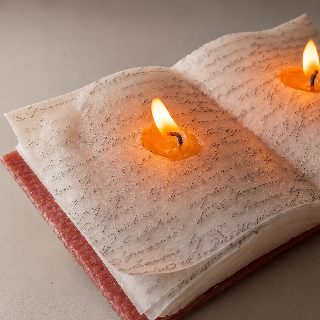 Sculptural Book Candle